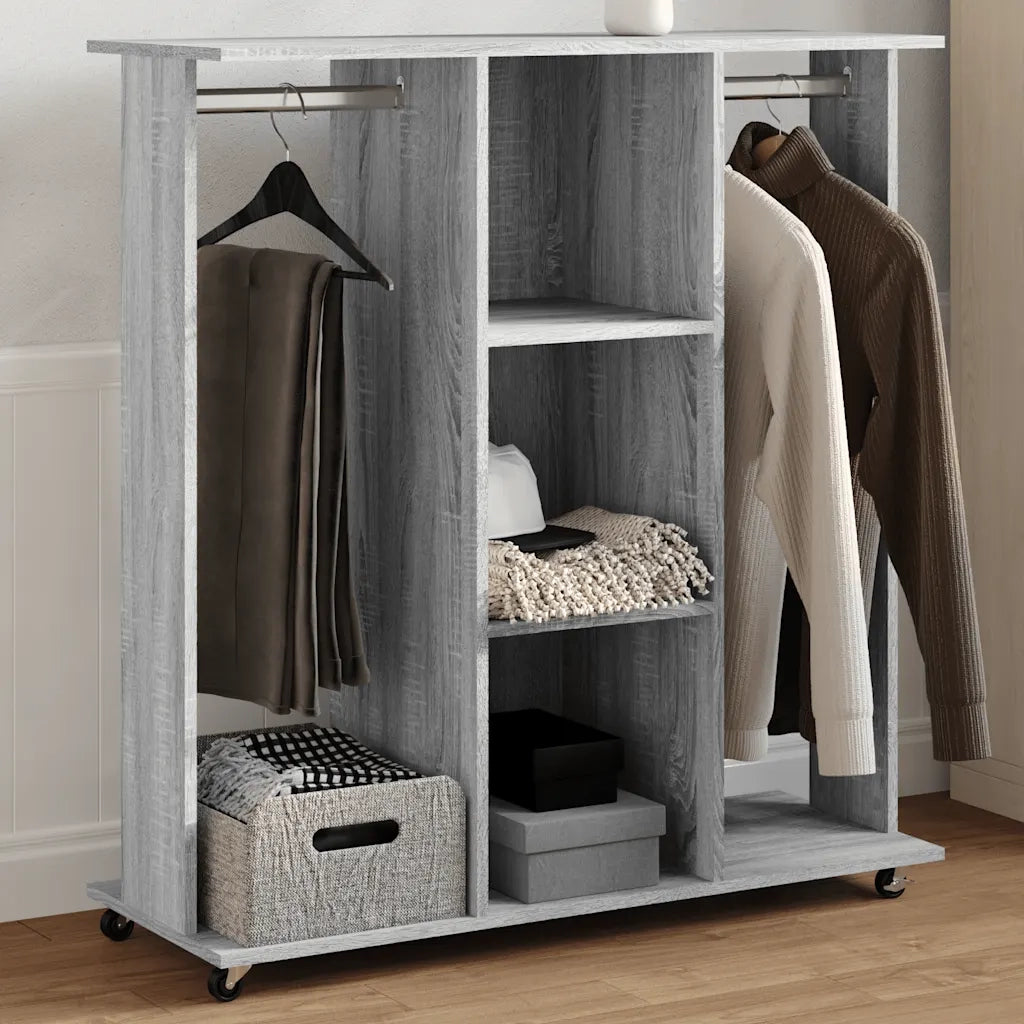 Armadio con Ruote Grigio Sonoma 102x38x110 cm Legno Multistrato CFW9658351