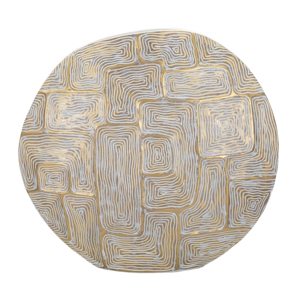 Vaso Decorativo VKH662, Oro, Poliresina, 48x13x44,5 cm