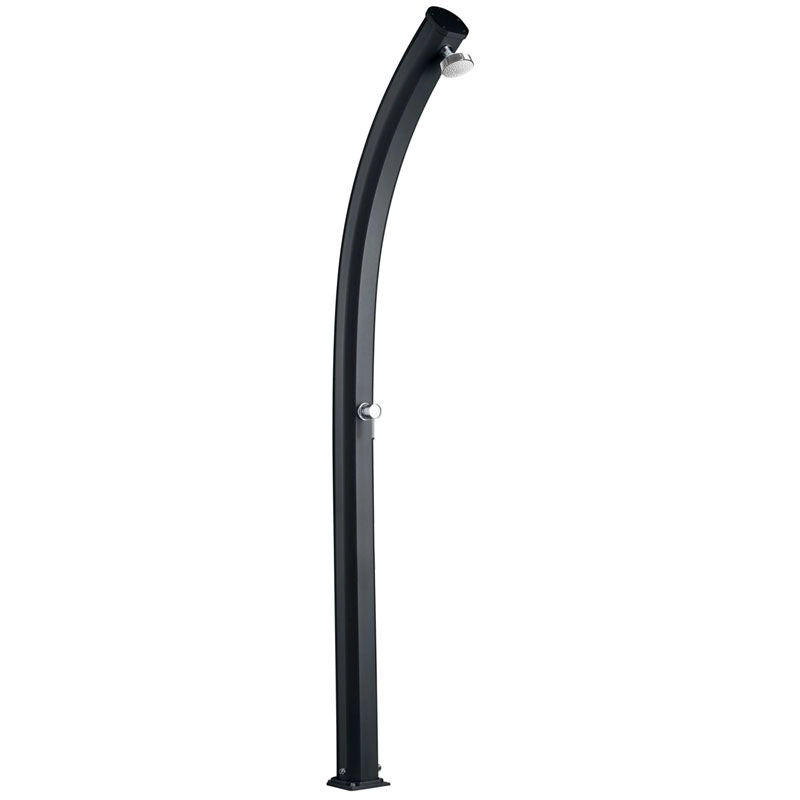 Doccia solare da giardino JOLLY CURVA 25 LITRI, in alluminio - Doccia Solare Da Giardino Jolly Curva 25 Litri, In Alluminio Colore Antracite