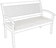 Cuscino Poly180 Naturale per Panca 2 Posti in Tessuto per Esterno