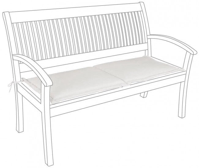 Cuscino Poly180 Naturale per Panca 2 Posti in Tessuto per Esterno