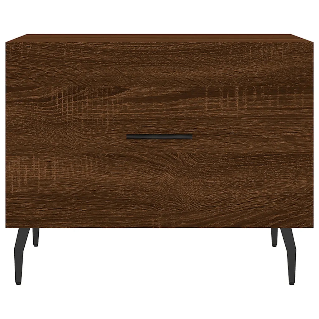 Tavolino da Salotto-Tavolino da soggiorno-Tavolo Rovere Marrone 50x50x40cm Legno Multistrato 685629