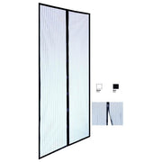 Zanzariere a Strisce Magnetic 2 Bandelle Nera cm.100x220
