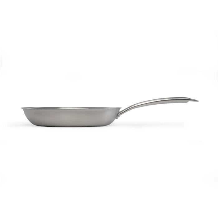 Brigade - Padella in acciaio inox 20 cm - LIVOO - MEP157 - Triplo strato in acciaio inox - Adatta a tutti i piani cottura, anche a induzione - Prodotto in Francia