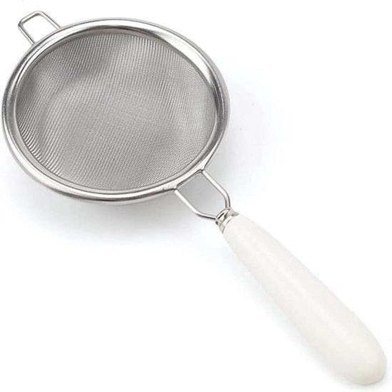 Strainer in acciaio inossidabile 304 con maniglia ceramica - 147 x 65 cm - Setto fine per tè, farina e spezie