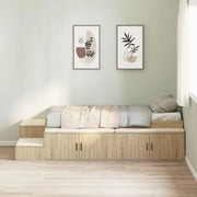 Struttura letto con contenitore Rovere Sonoma 80 cm 3335575