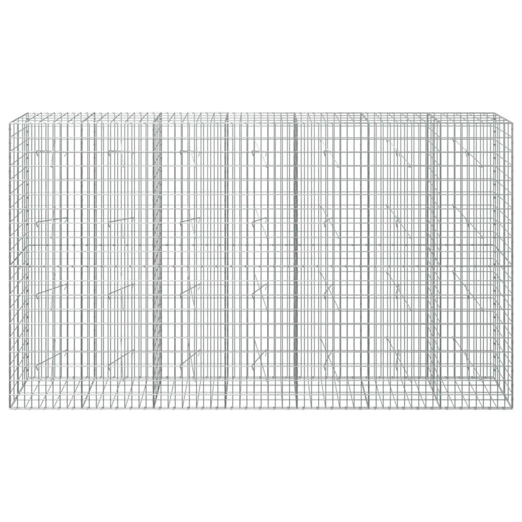 Gabione con Filo da 5 mm e Rete da 5x10 cm 350x20x200 cm 3464593