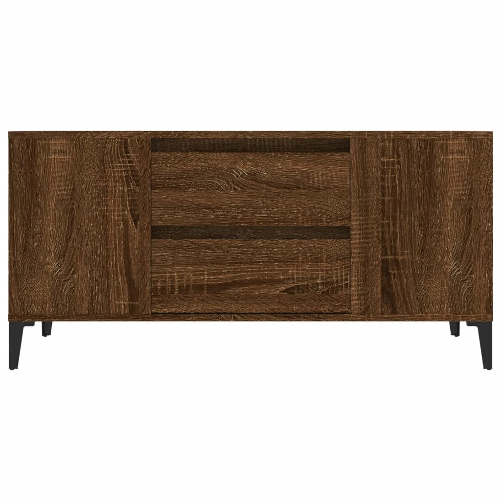 Mobile TV multimediale mensola per TV credenza per TV sala da pranzo soggiorno camera da letto rovere 102 x 44,5 x 50 cm legno ingegnerizzato marrone 02_0027146