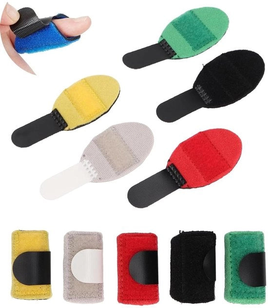 Set di 5 Articoli per Fissaggio delle Dita, Adesivi e Regolabili in Diversi Colori