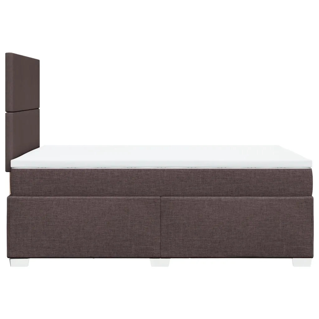 vidaXL Giroletto a Molle con Materasso Marrone Scuro 120x200cm Tessuto