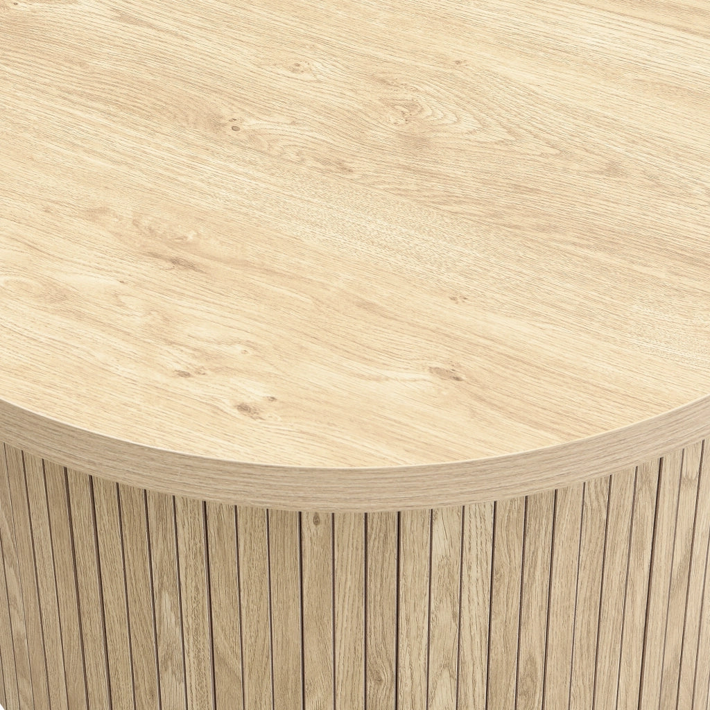 TAVOLINO DA SALOTTO Set da 2 pezzi rotondi 66/40 cm MDF colore naturale