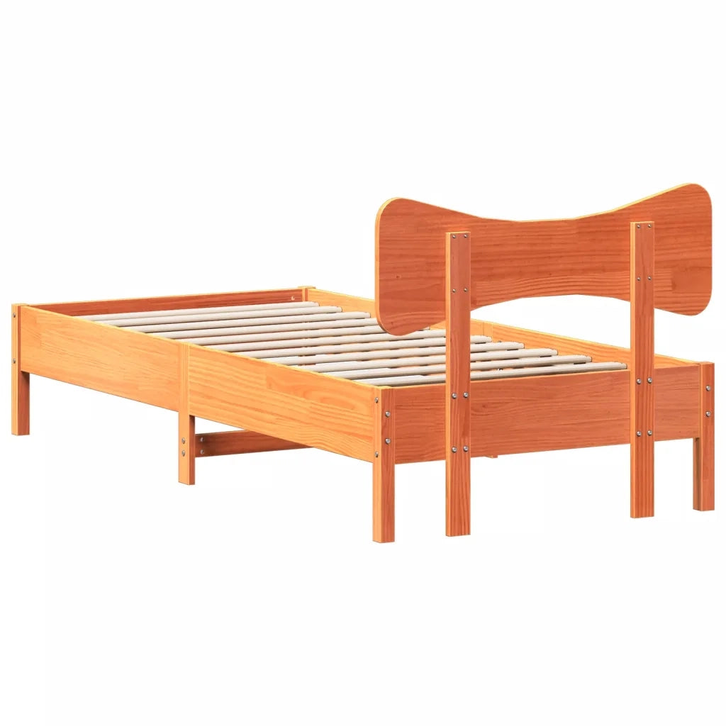 Giroletto senza Materasso Marrone Cera 100x200 cm Legno di Pino 3328240