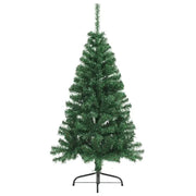 Albero di Natale Artificiale Met¨¤-Albero Natalizio con Supporto Verde 120 cm PVC