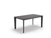 Tavolo allungabile Horus con piano in ceramica ruggine effetto pietra e struttura in metallo antracite 160-240 cm - Design Moderno