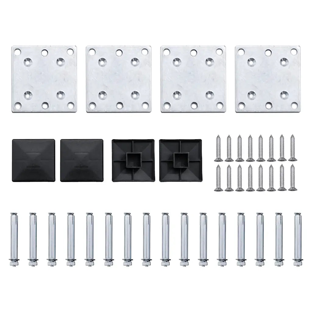 Set Pannello di Recinzione in WPC 526x146 cm Grigio   cod mxl 22538