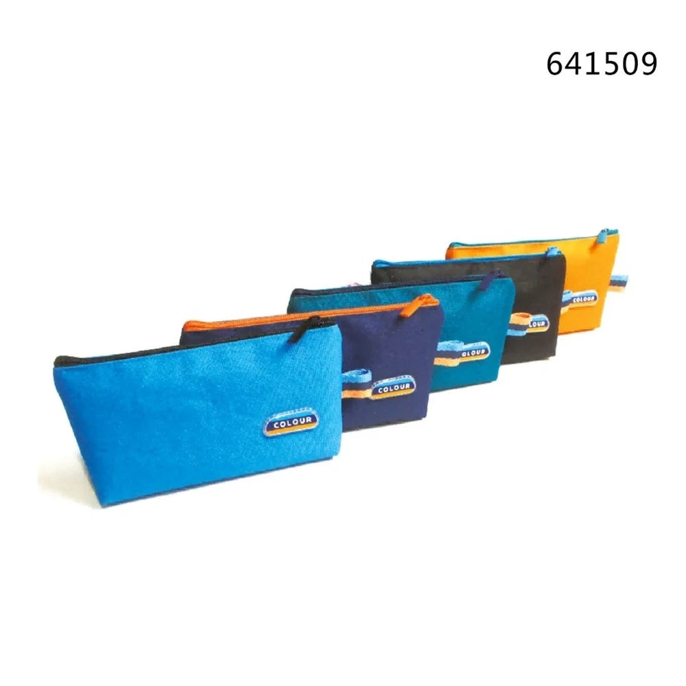 Trade Shop - Astuccio Scuola Ufficio Custodia Piatta A 5 Colori Con Chiusura A Cerniera 641509 -
