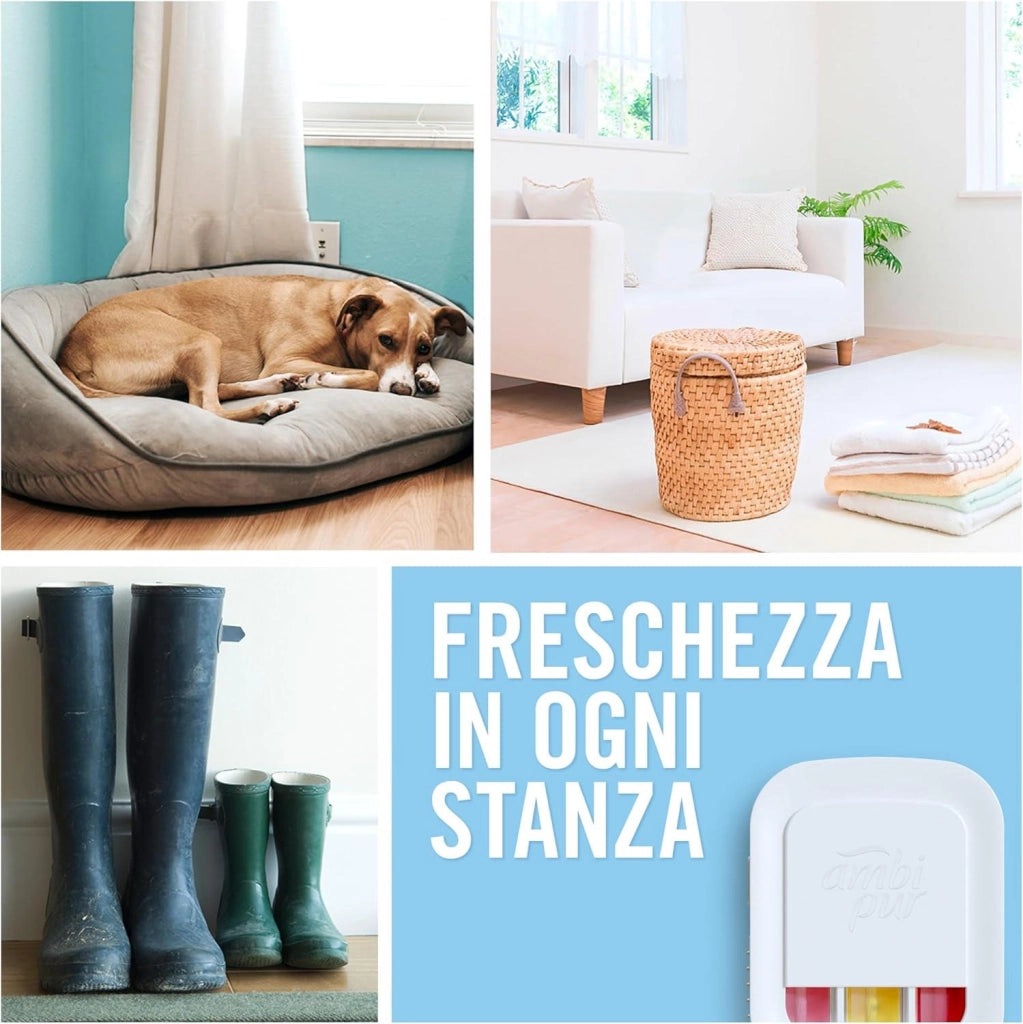 AMBI PUR 3VOLUTION PROFUMATORE 1 DIFFUSORE ELETTRICO CON RICARICA FRAGRANZA ORO E FIORI ELIMINA ODORI FINO A 90 GIORNI