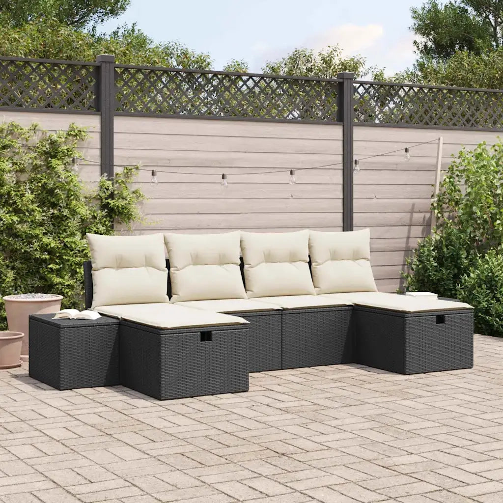 Set Divano da Giardino con cuscino 6 pcs polyrattan 3360748