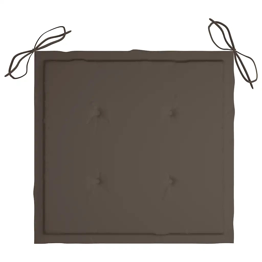 Sedie da Giardino e Cuscini Grigio Talpa 8 pz Massello di Teak cod mxl 7387