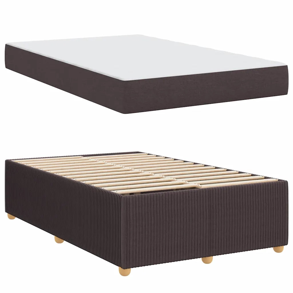 Struttura del letto Marrone Scuro 120 x 200 cm Tessuto