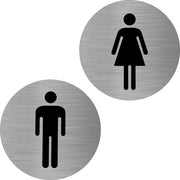 Bordi WC Selfadesivi per Uomo e Donna - Acciaio Inossidabile - Toiletbord per Interno e Esterno - Set da 2.