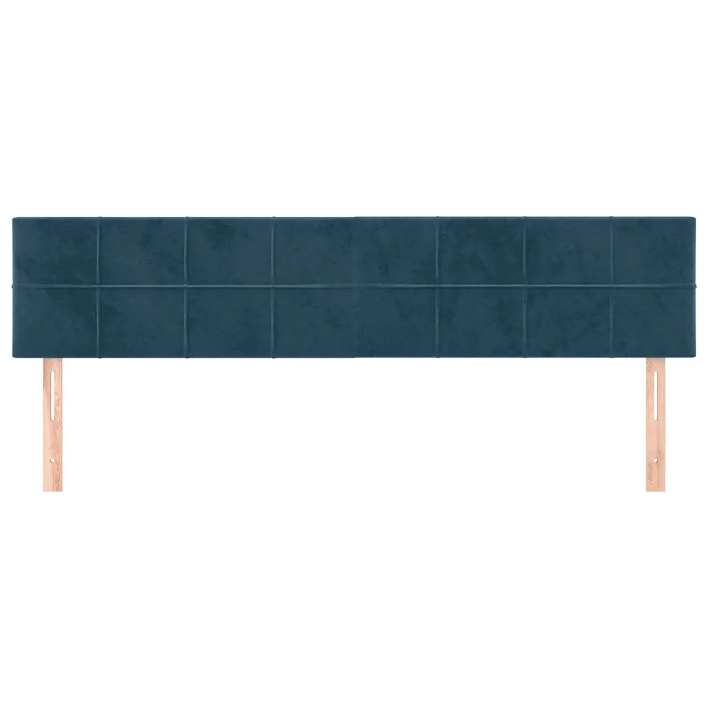 Testiera 2 pz-Set di 2 Testata del letto Blu scuro 90x5x78/88 cm in Velluto 168758