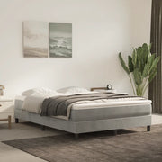 Materasso a Molle Insacchettate Rigidità Media Grigio Chiaro 140x220x20 cm in Velluto 4016618