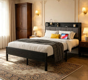 Letto singolo 90x200 cm, colore nero