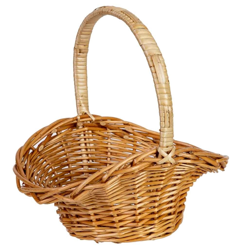 Cesto in vimini marrone 24x18x8/11/22h cm
