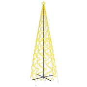 Albero di Natale a Cono-Decorazioni natalizie Bianco Caldo 1400 LED 160x500 cm