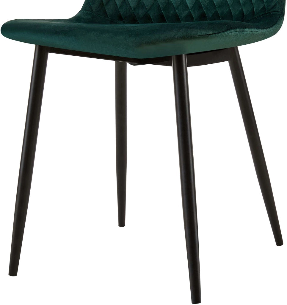 Sedia Giverny con cuciture decorative Velluto,verde