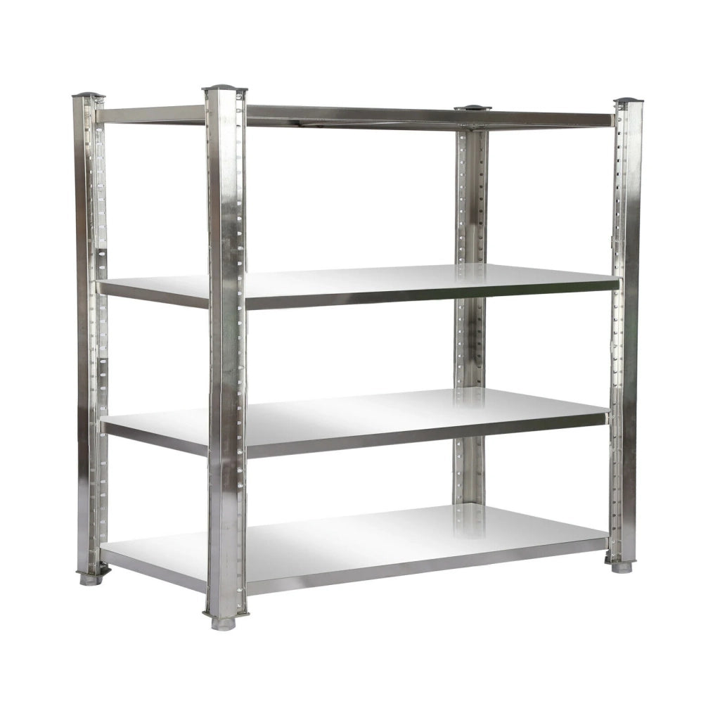 Ripiani in acciaio raffinato 4 superfici di appoggio mobile da cucina in acciaio inox 180 cm 16_0000506
