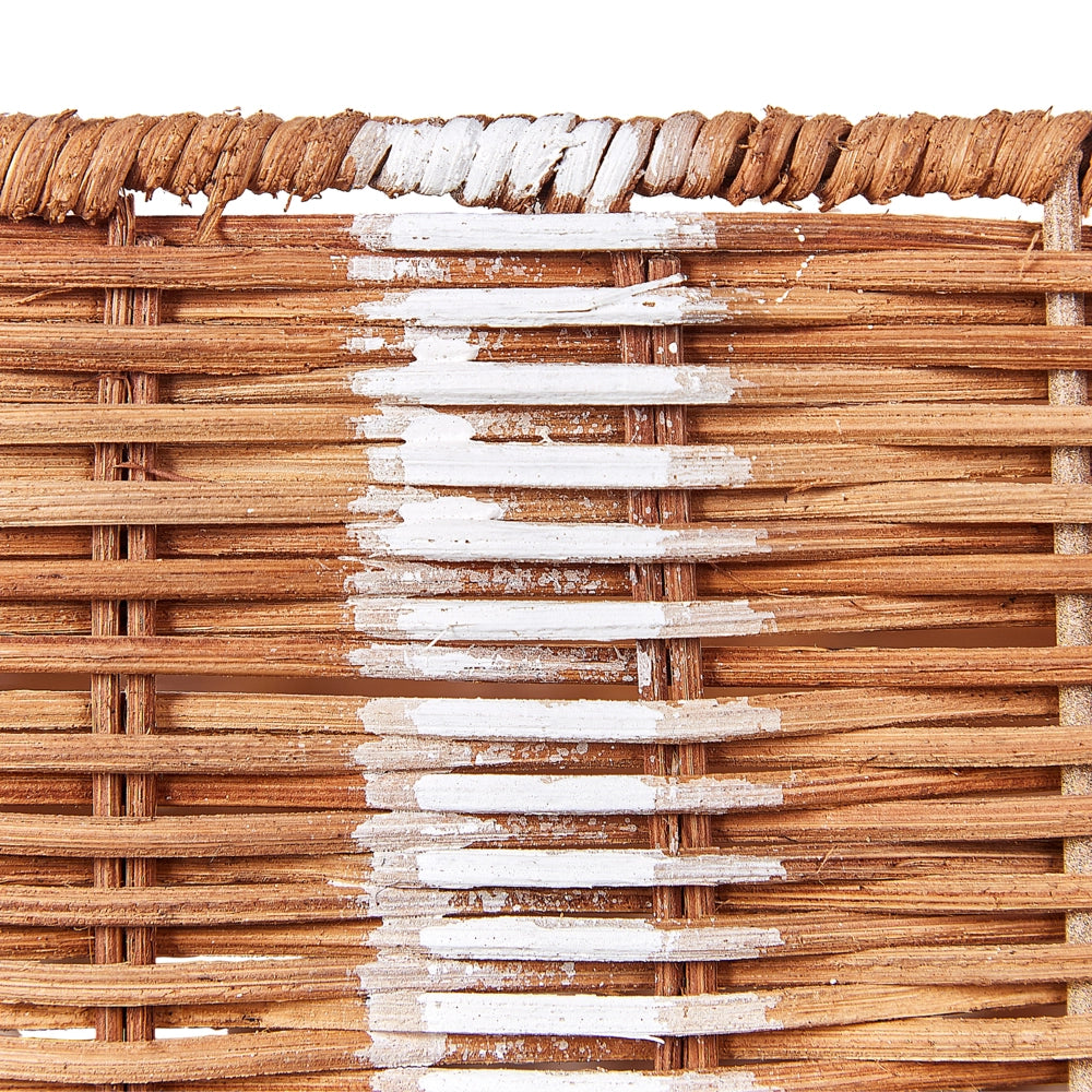 Scatole regalo decorative in rattan marrone Set di 3 scatole quadrate di varie dimensioni Design rustico