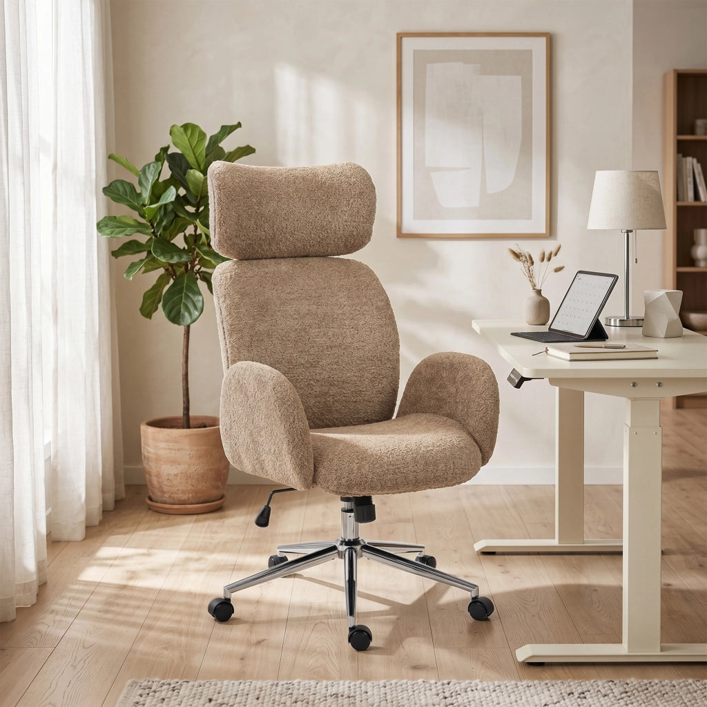 Sedia da ufficio ergonomica ¨C Xylo ¨C braccioli regolabili, marrone