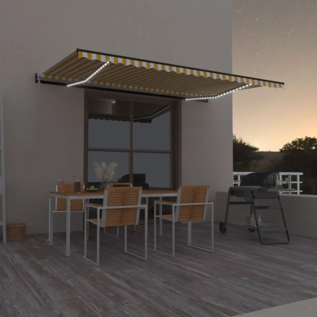 TendaAutomatica con Sensore Vento LED 500x350 cm Gialla Biancacod mxl 120573