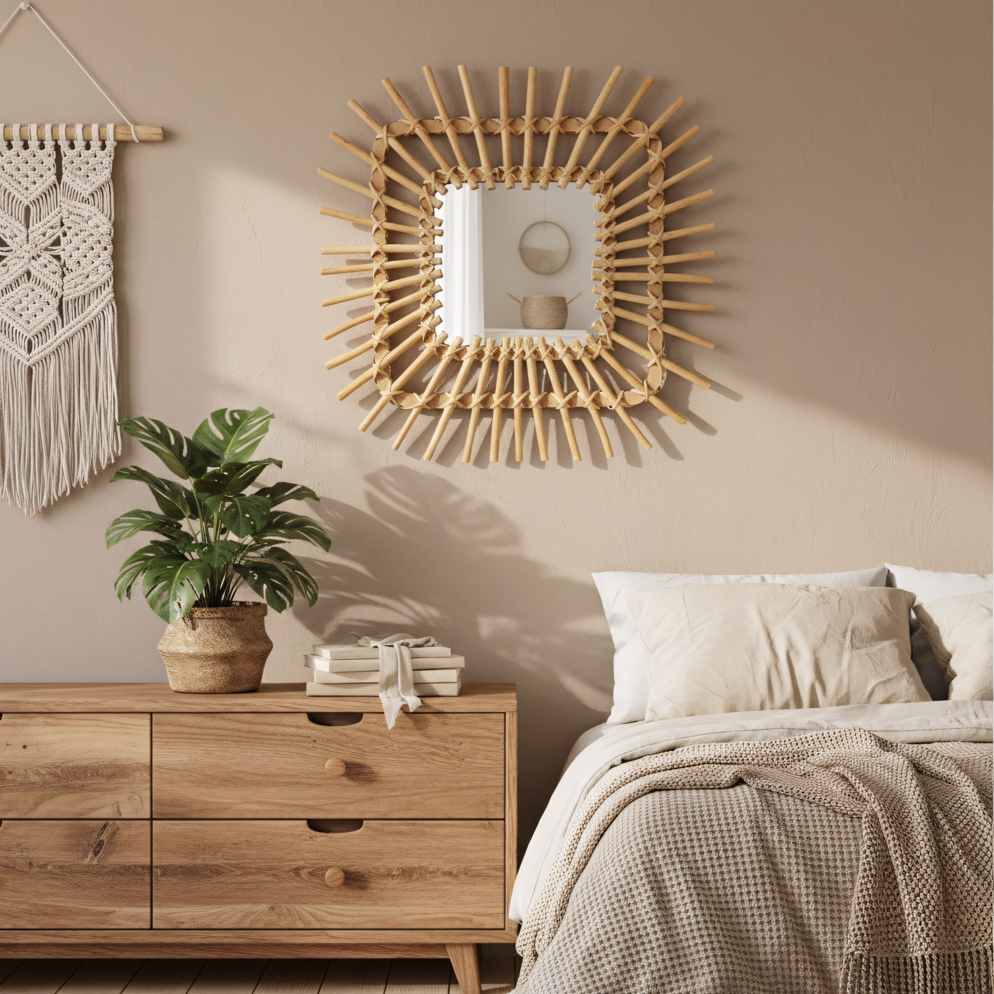 Specchio Da Parete Boho 45cm Qdj071