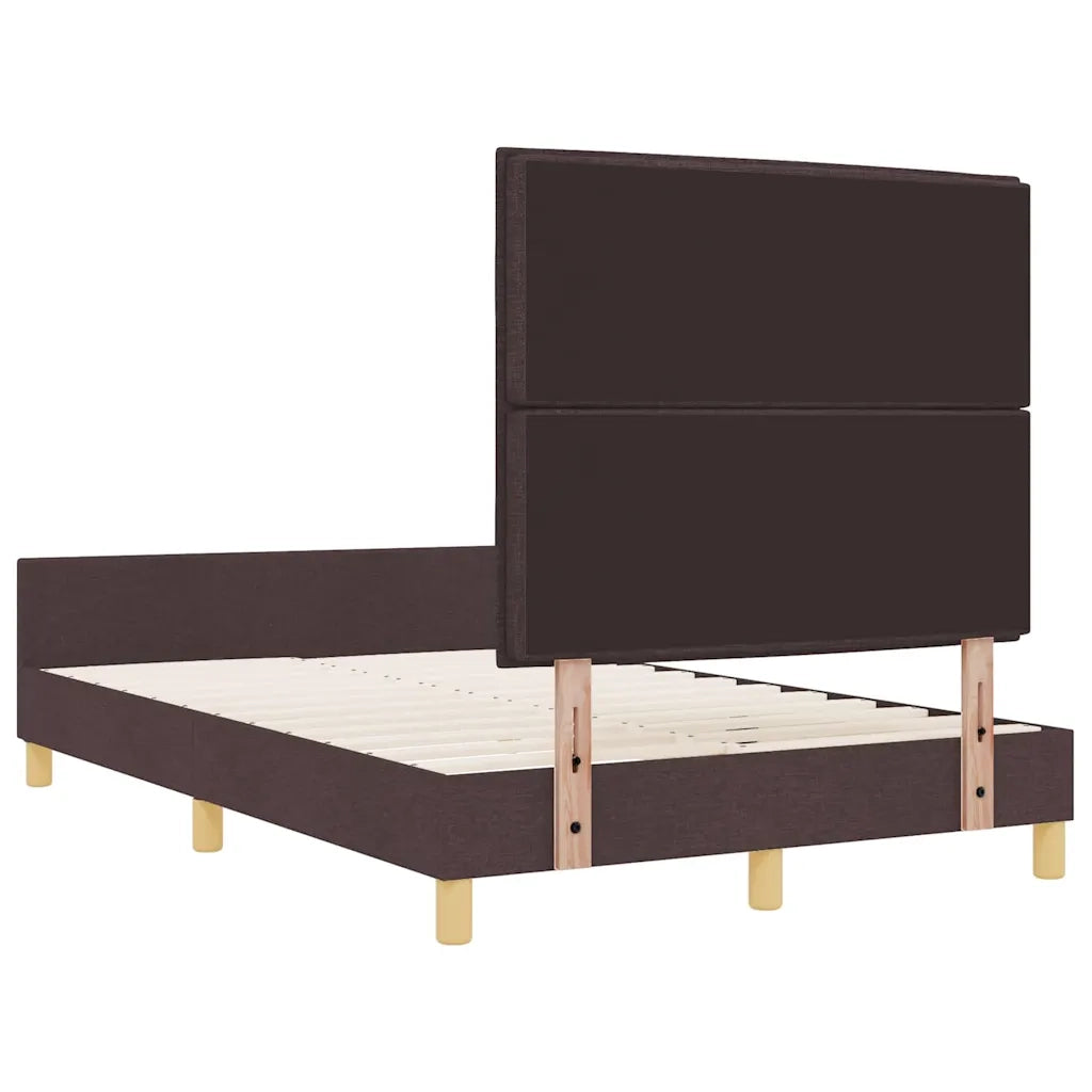 Struttura del letto Marrone scuro 120 x 190 cm Tessuto 3344637