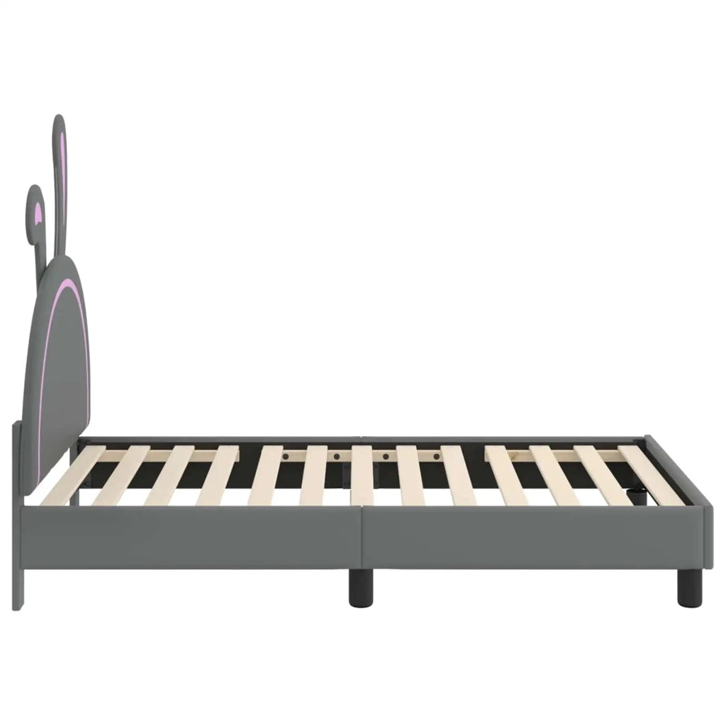 Struttura letto bambini con testata-Giroletto per bambini Grigio Chiaro 80 x 160 cm 157807
