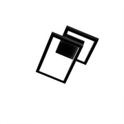 Plafoniera Moderna Cross Alluminio Nero Opaco Led 20W Dimmerabile Ip20