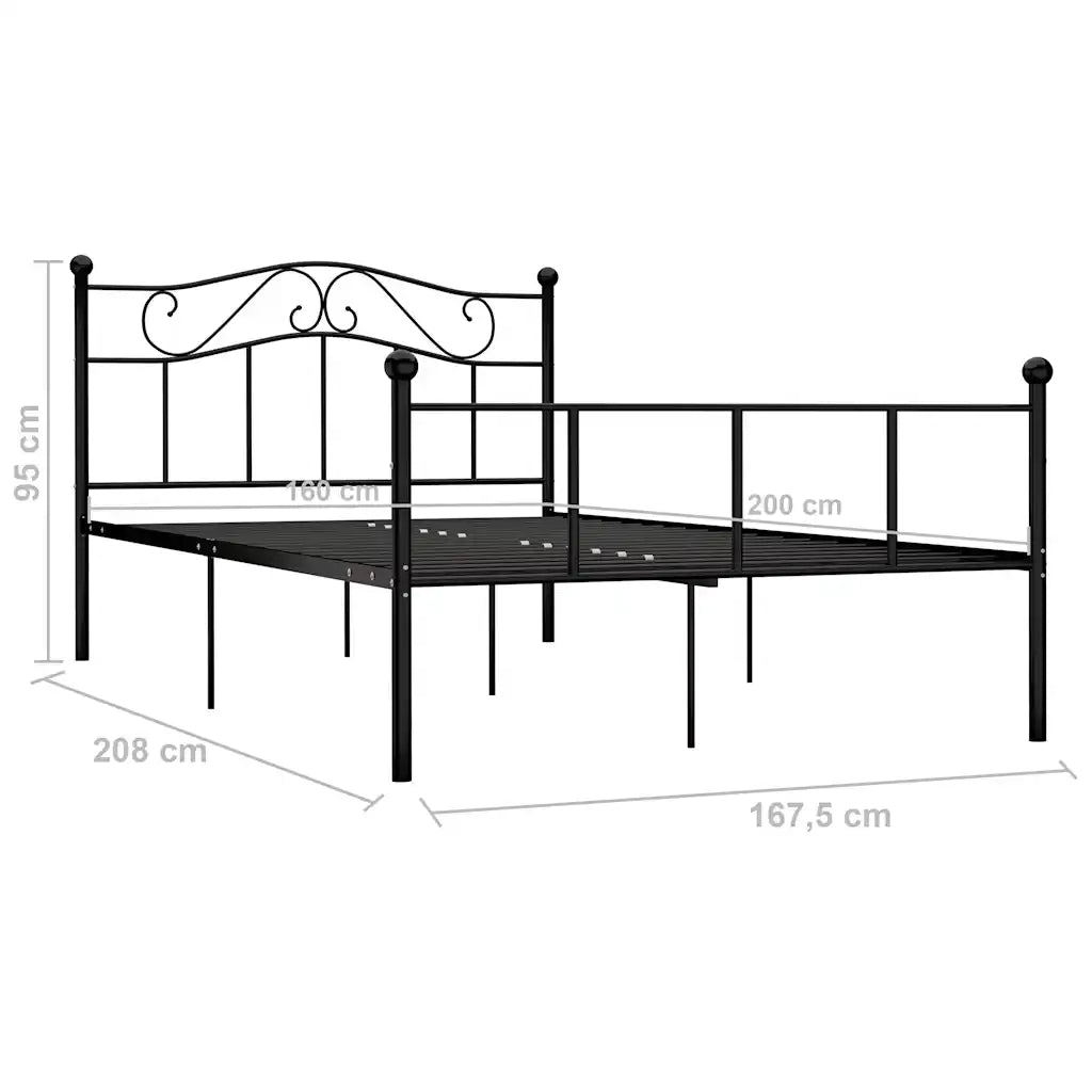 Giroletto Nero in Metallo 160x200 cm 284527