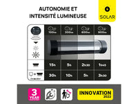 Apparecchio solare e ricaricabile Booster "Loma" da 150 a 900 Lumen - Nero
