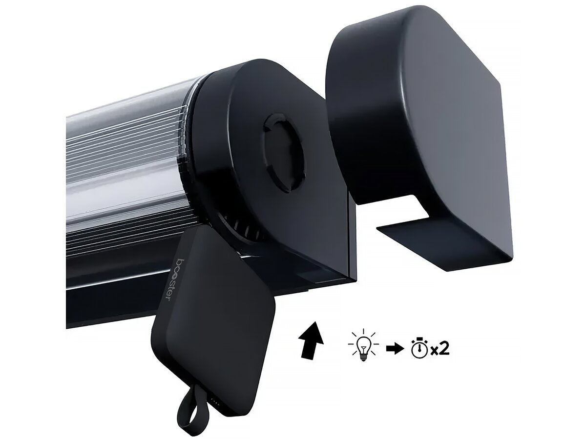 Apparecchio solare e ricaricabile Booster "Loma" da 150 a 900 Lumen - Nero