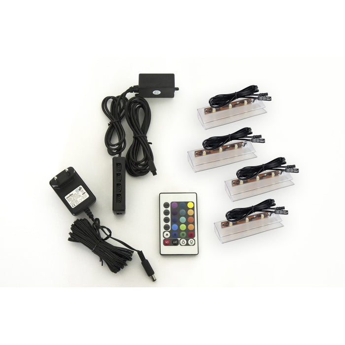 Illuminazione LED RGB 2 Clipex + 2 Squere per la collezione CEPTO