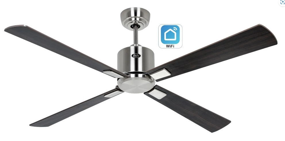 ECO NEO III 132, Ventilatore Acciaio Spazzolato WiFi senza Luce ,
