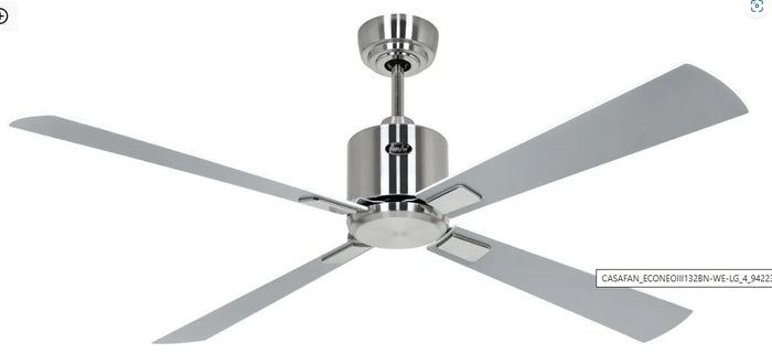 ECO NEO III 132, Ventilatore Acciaio Spazzolato WiFi senza Luce ,