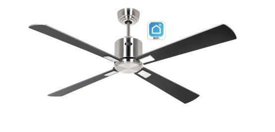 ECO NEO III 132, Ventilatore Acciaio Spazzolato WiFi senza Luce ,