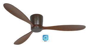 ECO PLANO WOOD 132, Ventilatore WiFi senza Luce, CasaFan