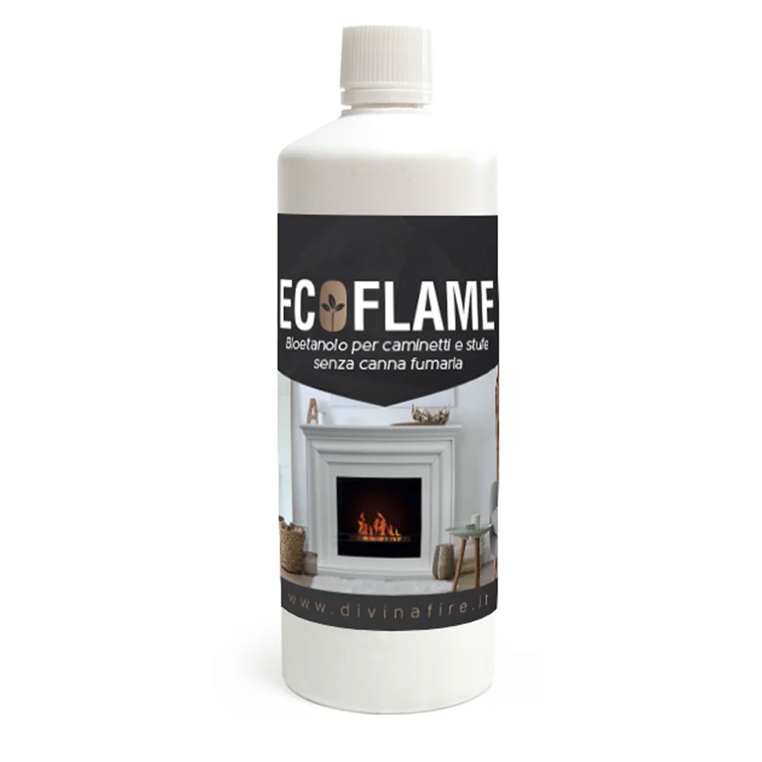 Ecoflame - Bioetanolo combustibile ecologico naturale per camini biocamini (12 bottiglie da 1L)