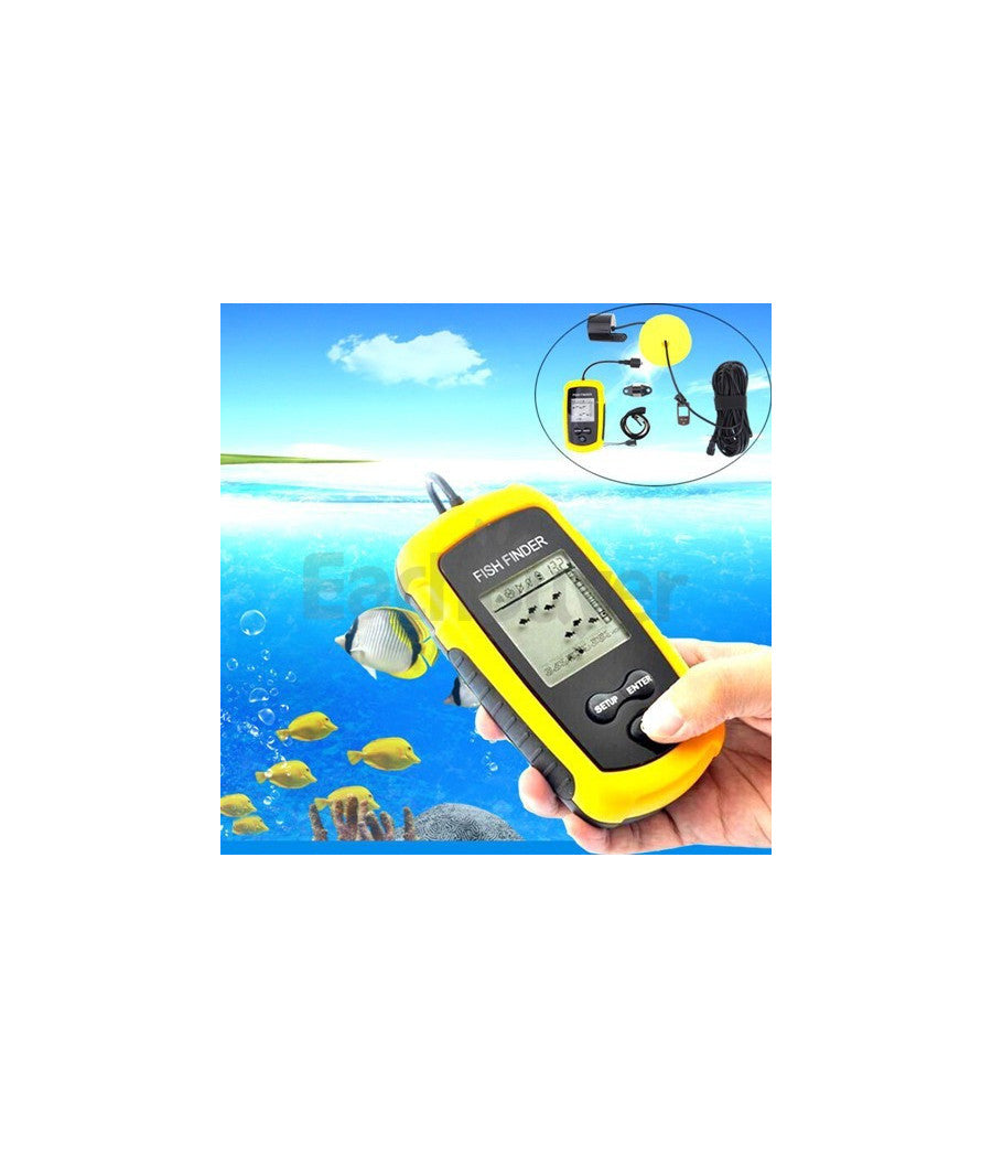 Ecoscandaglio Sonar Sonda Portatile Pesca Acqua Dolce Salata Cerca Pesci         