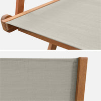 Set di 2 poltrone da giardino pieghevoli in eucaplito, grigio bruno